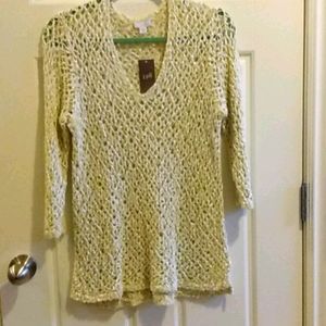 Knit top in lemongrass color J.Jill